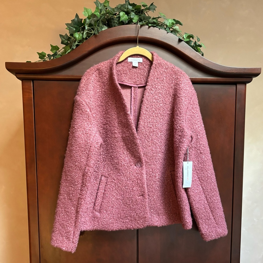 NWT Liz Claiborne Mauve Tweed Jacket